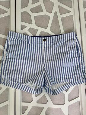 Striped Blue and White Women’s Shorts